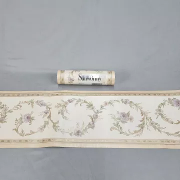 Sunworthy Country Floral Cream Lavender Wallpaper Border New Prepasted Vinyl - Main