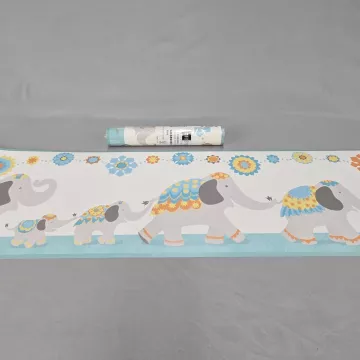 Sure Strip Elephant Parade Multicolor Wallpaper Border New Sealed Prepasted - Main