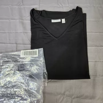 Susan Graver Womens Tank Top Size 4X Plus Black V-Neck Sleeveless Stretch Knit - Main