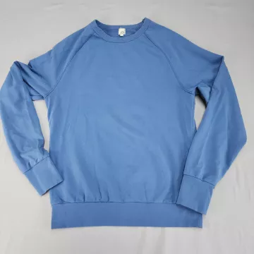 SWET TAILOR Womens M Blue Crew Neck Raglan Sleeve Pullover Sweatshirt - Front