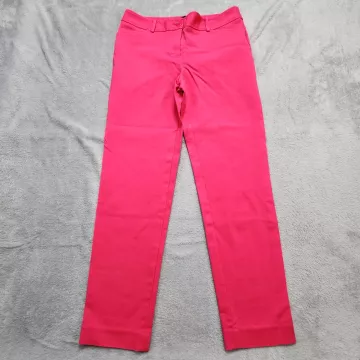 Talbots Hampshire Ankle Pants Women's Size 4 Hot Pink Slim Leg Tapered Career - Front