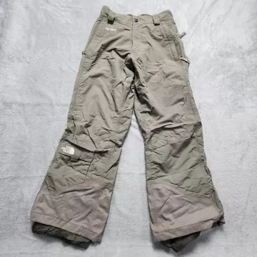 The North Face HyVent Snow Pants Women's Small Green Insulated Ski Waterproof - Front