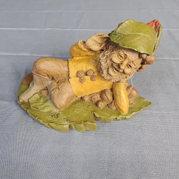 Tom Clark Jeff Gnome Figurine 1985 Resin Sculpture Edition 25 Signed Coin - Front