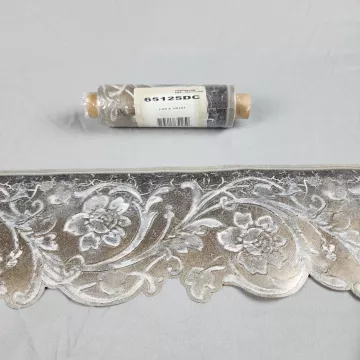 Unbranded Floral Silver Gold Wallpaper Border Pre-Pasted Metallic 65125DC - Main