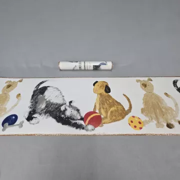 Unbranded Puppy Multicolor Animal Wallpaper Border Sealed Pre-pasted - Main