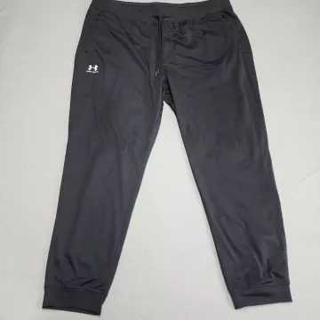 Under Armour Mens 3XLT Black ColdGear Jogger Pants Zip Pockets Drawstring - Front