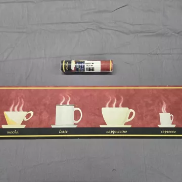 Village Coffee Cups Multicolor Wallpaper Border Pre-pasted Vinyl New Sealed - Main