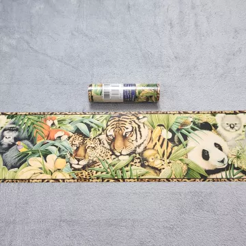 Village Jungle Safari Animal Multi Wallpaper Border Prepasted Vinyl New Sealed - Main