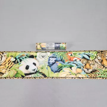 Village Jungle Safari Wallpaper Border Prepasted Vinyl Multicolor New Sealed - Main