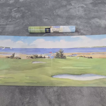 Village Scenic Golf Course Wallpaper Border Multicolor Prepasted Vinyl New - Main