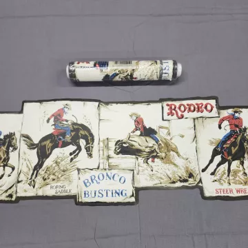 Village Western Rodeo Scenic Multicolor Wallpaper Border Prepasted Vinyl New - Main