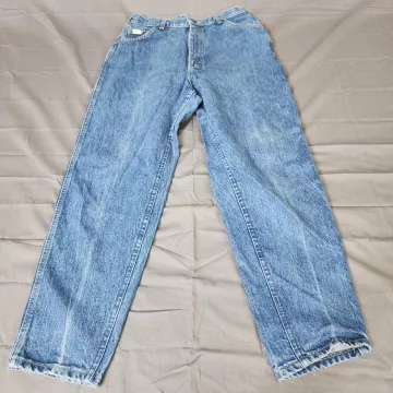 Vintage Lee Jeans Womens 13 High Rise Tapered Medium Wash Blue Denim USA 28x26 - Front