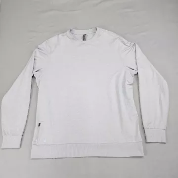 Vuori Ponto Performance Crew Sweatshirt Men's XL Heather Gray Pullover Stretch - Front
