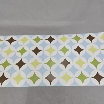 WallPops Tribeca Blue Green Geometric Wallpaper Border New Peel and Stick - Main