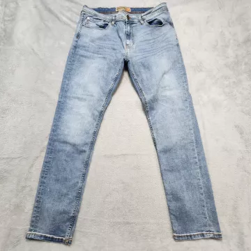 Weatherproof Vintage Jeans Men's 36x31 Skinny Stretch Light Blue Denim Mid Rise - Front