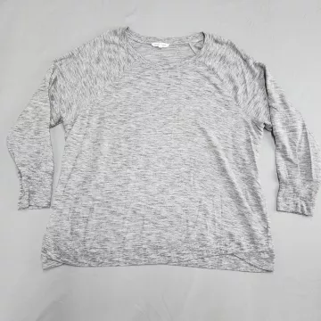 Workshop Republic Clothing Sweater Womens 2X Gray Heathered Pullover Modal - Front