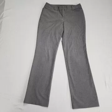 Worthington Womens Size 8 Gray Perfect Trouser Dress Pants Mid Rise Career - Front