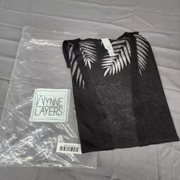 Wynne Layers 3X Plus Black Palm Leaf Print Short Sleeve Open Front Cardigan - Main