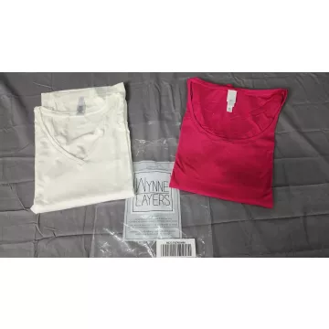 Wynne Layers Lot 2 Tank Tops Womens Plus Size 3X Pink White Viscose Blend - Main