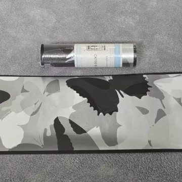 York Candice Olson Butterfly Black Grey Wallpaper Border Prepasted Sealed - Main