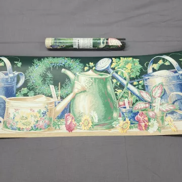 York Country Garden Botanical Wallpaper Border Multicolor Prepasted New - Main