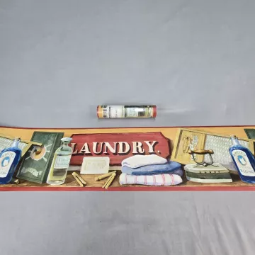 York Country Laundry Scenic Wallpaper Border Prepasted Vinyl New Sealed - Main