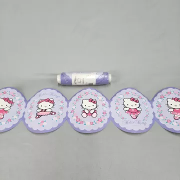 York Hello Kitty Ballerina Lavender Pink Wallpaper Border Prepasted New Sealed - Main