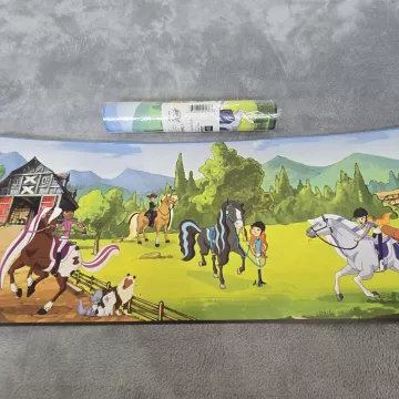 York Horseland Horse Wallpaper Border Prepasted Multicolor New Sealed - Main