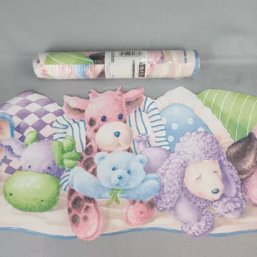 York Nursery Plush Stuffed Animals Wallpaper Border Pre-pasted New Sealed - Main