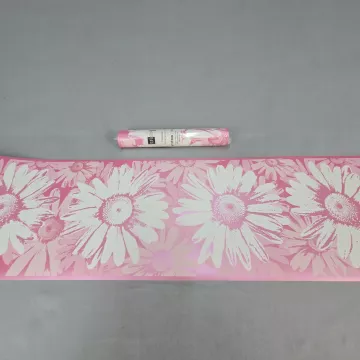 York Sure Strip Pink Daisy Floral Wallpaper Border New Sealed Prepasted - Main