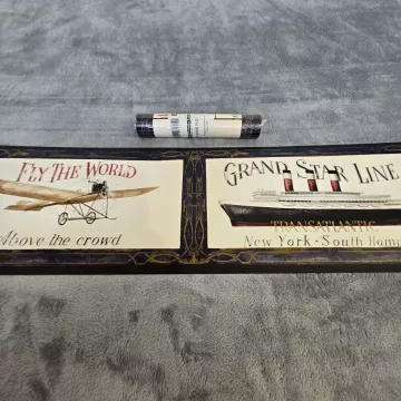York Vintage Transportation Scenic Wallpaper Border Prepasted New Sealed - Main