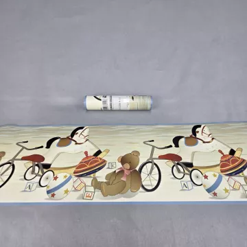 York Wallcoverings Nursery Toys Wallpaper Border Prepasted New Sealed - Main