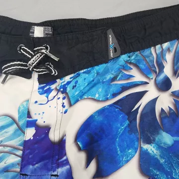 ZeroXposur Mens Size 34 Blue Floral Board Shorts Swim Trunks Mesh Lined Cargo - Main