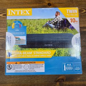 10" Twin Intex Standard Dura-Beam Airbed Mattress In/Outdoor Pump Not Included