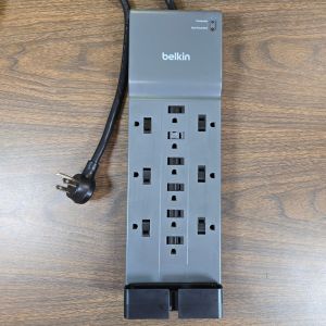 Belkin 12-Outlet Surge Protector Power Strip 12 AC Outlets & 8ft Flat Plug