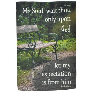 Bible Verse Garden Flag Psalm 62:5 My Soul Double Side Yard Banner Decor