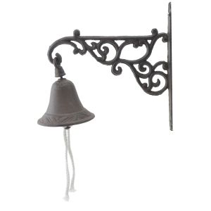 Cast Iron Dinner Bell Ornate Vine Doorbell Porch Deck Decor