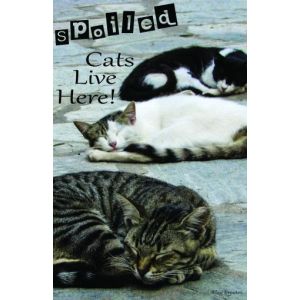Cat Garden Flag Spoiled Cats Live Here Double Sided Yard Banner Funny Decor