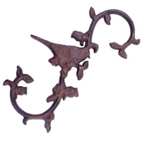 Chickadee Bird S Style Plant Hook Cast Iron Flower Basket Hanger 11.25" Long N