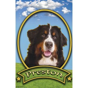 Custom Dog Garden Flag Personalized Pet Photo & Name Double Sided Yard Banner