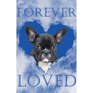 Custom Pet Bereavement Garden Flag Emotes Forever Loved Memorial Double Sided