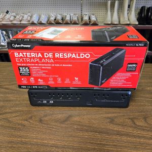 CyberPower 750VA Slim Line Battery Back-Up UPS 8 Outlet Surge Protector SL750U