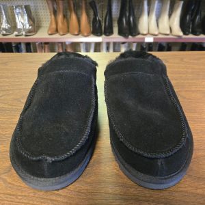 Dearfoams Men's Lith Moc Toe Clog Slippers Shearling Sz 11