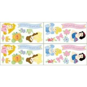 Disney Princess Self Stick Removable Appliques Wallies Stickers Snow White Belle