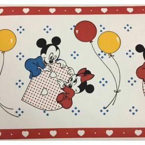Disney’s Baby Mickey Mouse Wall Border ABC Nursery Gender Neutral Vintage