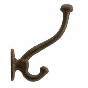 Double Wall Hook Decorative Antique Style Coat & Hat Hanger Iron 5.25"