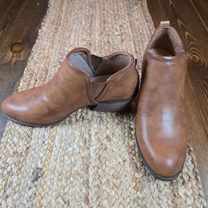 Dr. Scholl's Laurel Womens Ankle Bootie Honey Brown Odor Control 7.5 M