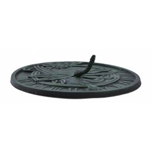 Dragonfly Garden Sundial Green Cast Iron 9.75" Wide Decorative