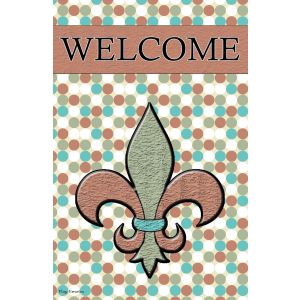 Fleur De Lis Garden Flag Emotes Double Sided Welcome Banner Yard Decor