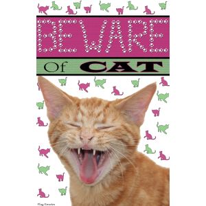 Funny Cat Garden Flag Beware Of Cat Double Sided Yard Banner Kitten Decor